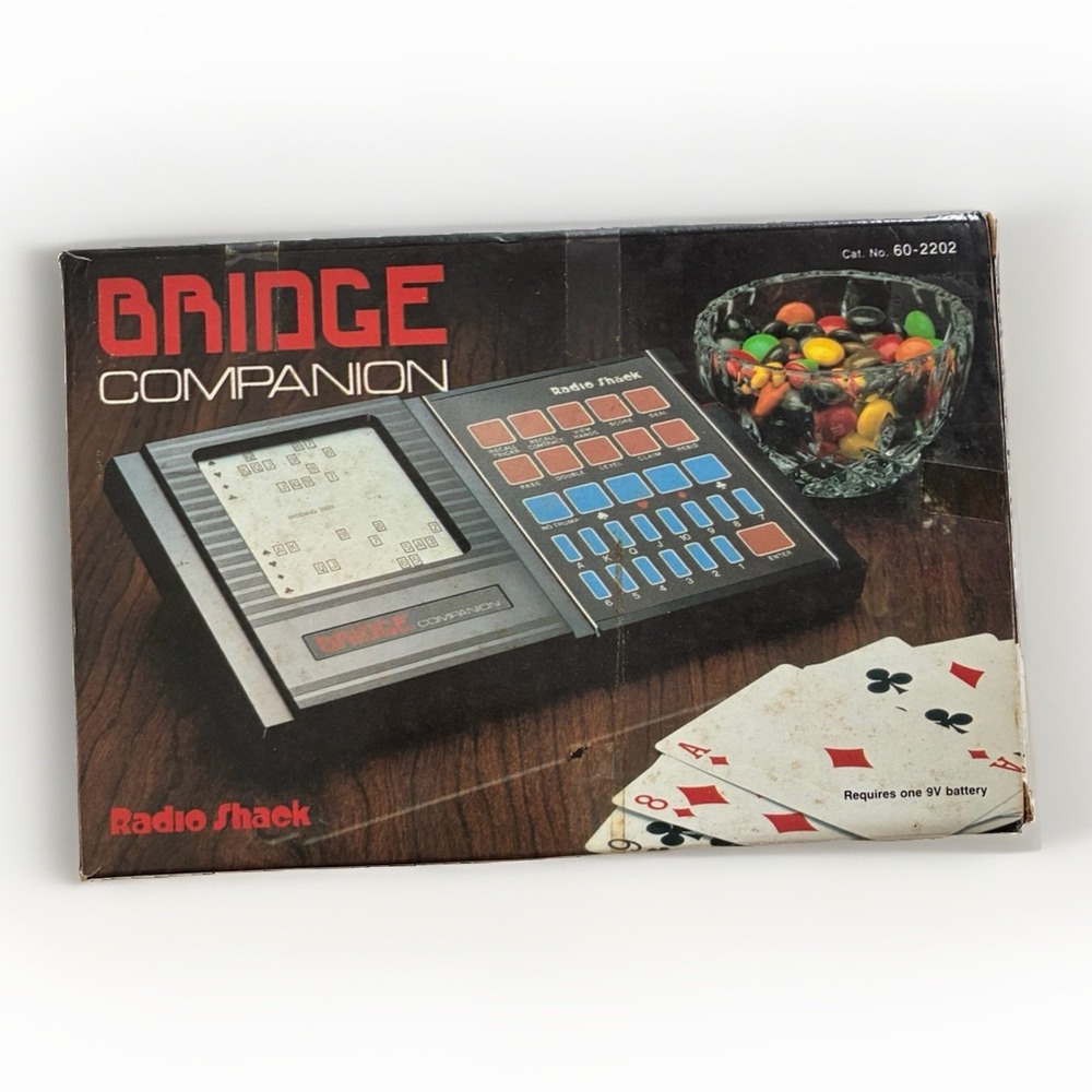 New In Box Radio Shack Bridge Companion Electronic Handheld Game Vintage Toy